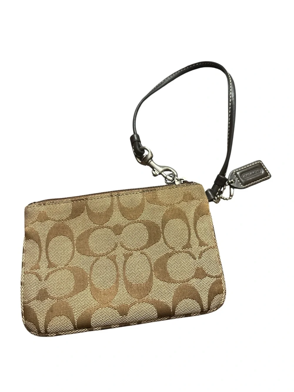 Coach wristlet tan